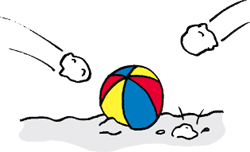 Schneewurfball